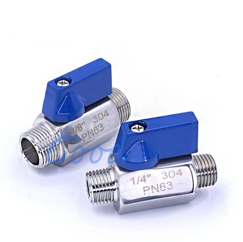 Мини шаровой клапан из нержавеющей стали SS304 316 1/8 1/4 3/8 1/2 1 BSP Женский Мужской пивовар оборудование 2 ходовой шаровой клапан