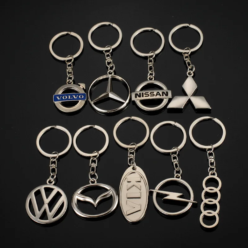 

Originality Hollow Out Automobile Metal Key Buckle Long Chain Logo Key Pendant Gift Product