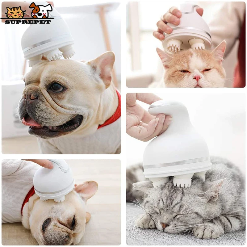 SUPREPET массажер для кошек 4 расчески умный зарядный Массажер домашних животных USB 3D