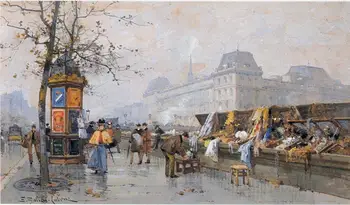 

10 Hand Painted Art Paintings by College Teachers - Paris cityscape 02 Galien Eugene - Oil Painting on Canvas