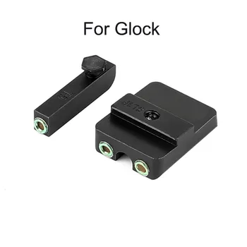 

Combat Notch Rear Sights Focus-lock for Glock Gear Real Red green Fiber Optic Front For Glock 17/17L /19/22/23/24/26/27/33/34/