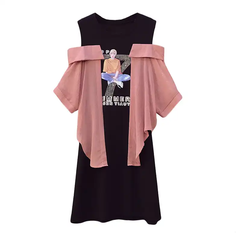 pink t shirt dress plus size