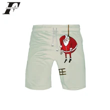 Kpop мужские модные трендовые шорты Популярные повседневные летние шорты Западный народный праздник с рождественским принтом Санта Клауса