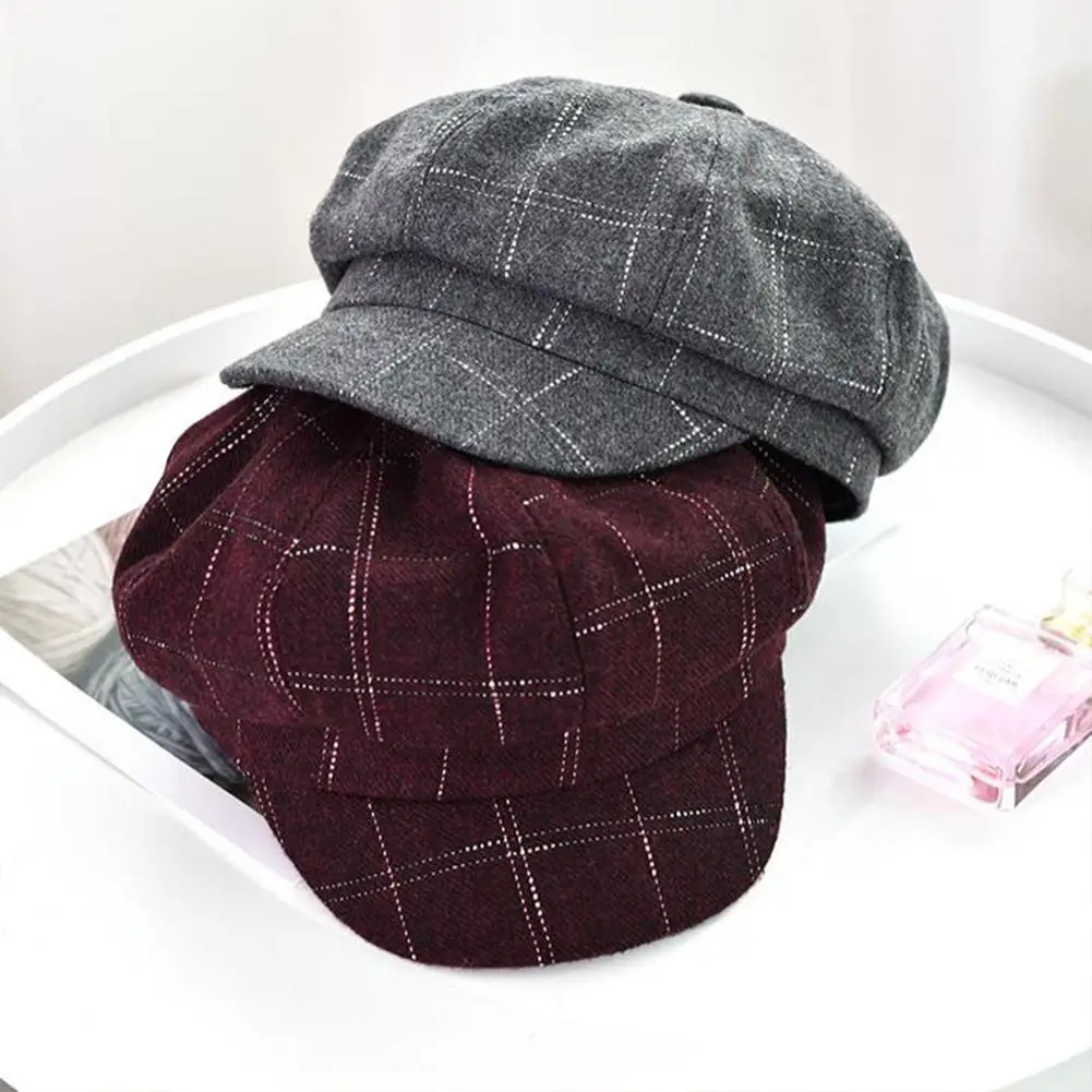 Studyset Женская мода восьмиугольная шляпа ретро берет британский стиль Корейская версия художника весна осень зима Универсальная