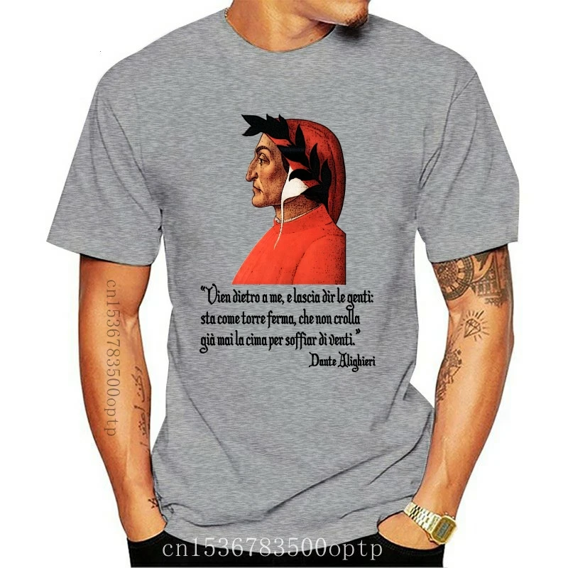 Футболка с забавным принтом для мужчин и женщин крутая футболка DANTE ALIGHIERI VERSETTO