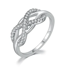 Кольца с двойной волной для женщин, изысканные кольца с кристаллами белого золота, модные циркониевые украшения для помолвки DFR836