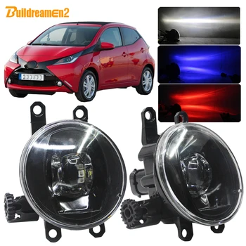 

Buildreamen2 For Toyota Aygo (_B4_) 2014 2015 2016 2017 2018 Car 4000LM Fog Light Kit LED Devil Eye DRL H11 12V Styling