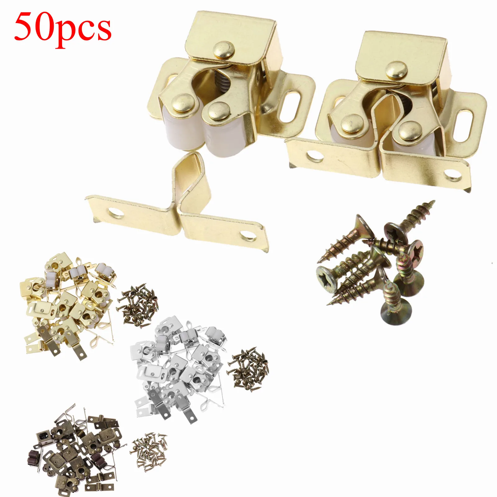 50Pcs Magnetische Tür Stoppt Edelstahl Tür Stopper Verfügbar Closet Stop Halter W/Schrauben Fangen Kleiderschrank Möbel Hardware