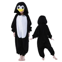 Pijama de franela de pingüino Kigurumi para niños y niñas, traje de Anime para Cosplay, Halloween y Onesieshow