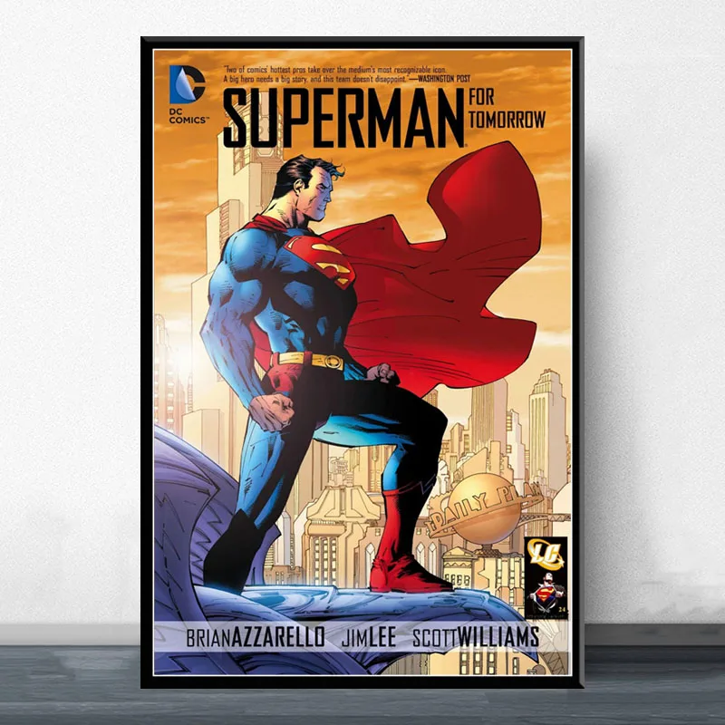 Бэтмен Супермен Чудо-Женщина Лига Справедливости классический DC комикс обложка книги Искусство Живопись Шелковый Холст плакат настенный домашний декор