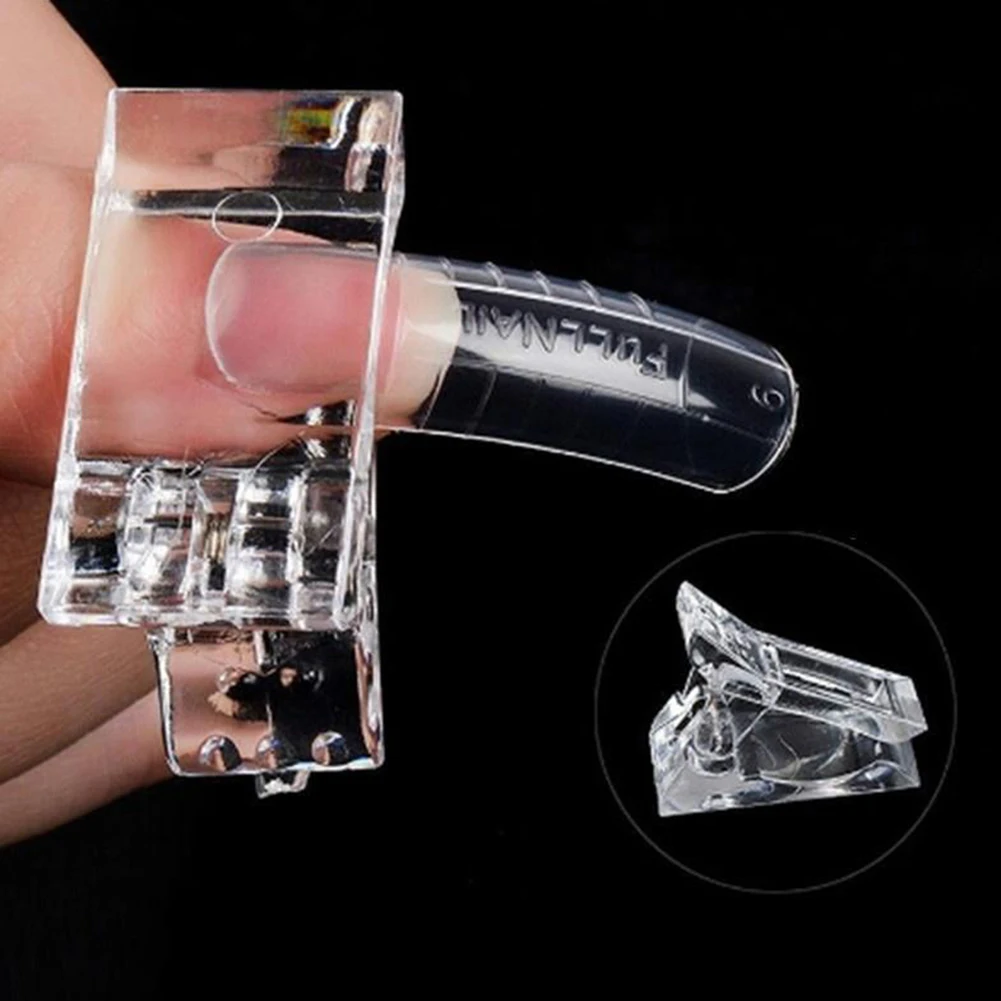 Горячий прозрачный полигель быстрое наращивание ногтей клипса инструмент для маникюра