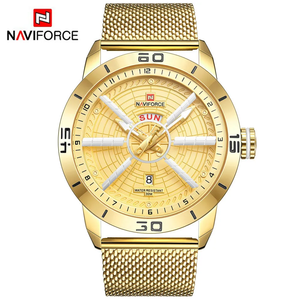 

Naviforce Xiang Nf9155 Men Quartz wang dai biao Japan Movement Fashion MEN'S Watch Automatic Date