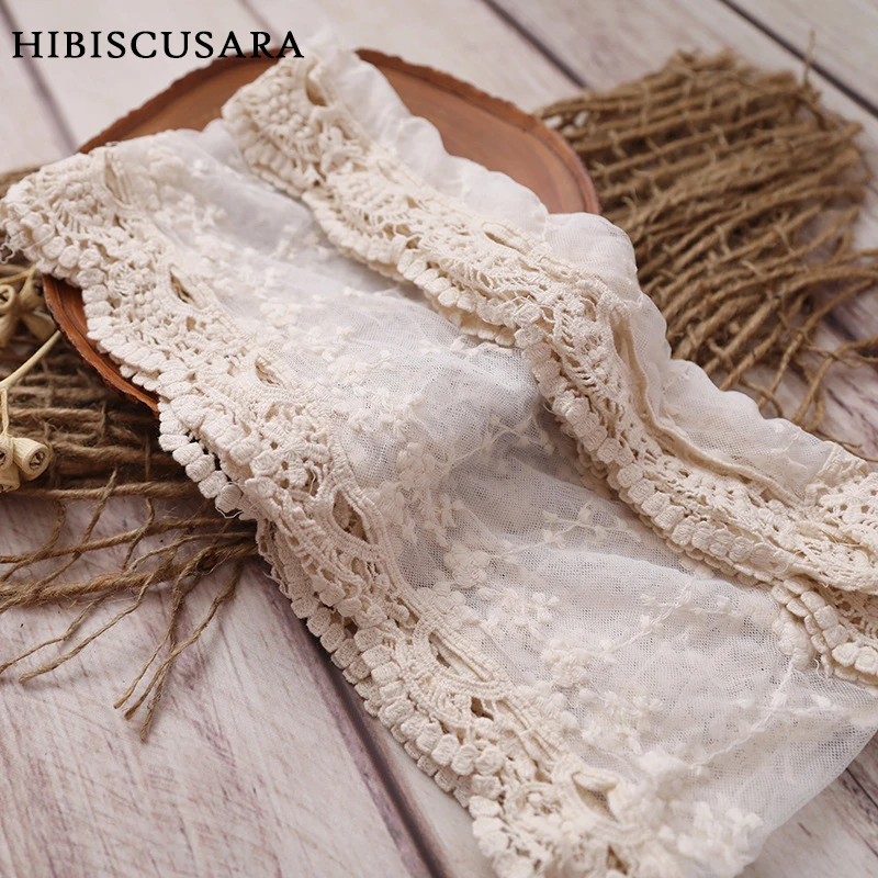 Lace Newborn Baby Photo Wraps Cotton Soft Infant Photography Fairy Swaddle Blanket Photo Shoot Filler Background