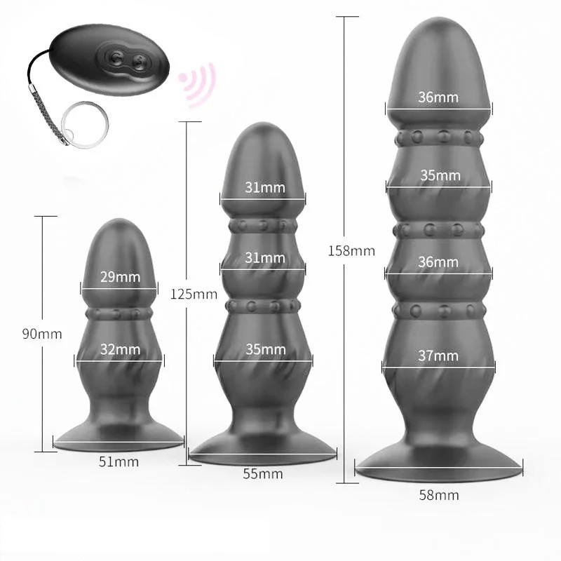 Anal Plug Dildo Vibrator Butt Beads Remote Control Vibrating Anus Dilator Silicone G-Spot Prostate Massage Sex Toy For Men Women | Красота и
