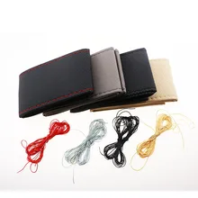 DIY Мягкий Нескользящий ручной швейный чехол рулевого колеса автомобиля для Kia Rio K2 K3 K5 K4 Cerato, Soul, Forte, Sportage R, SORENTO, Mohave