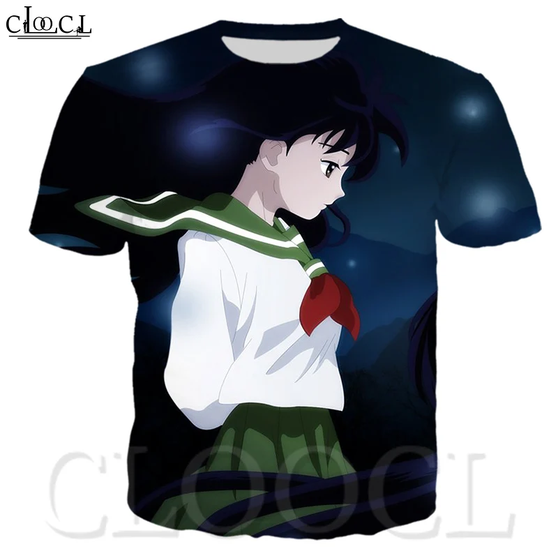 Унисекс футболка CLOOCL с японским аниме Inuyasha модная мужская и женская 3D принтом