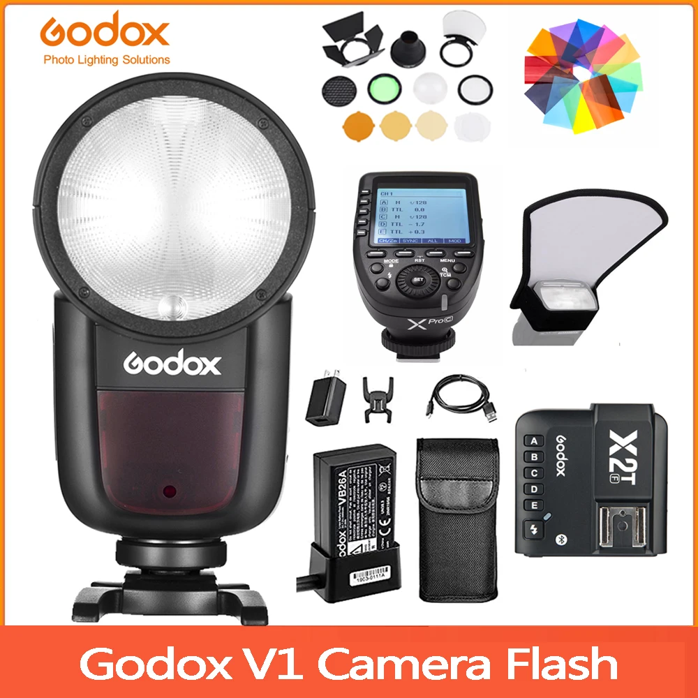 Вспышка для камеры Godox V1 V1S/V1N/V1C TTL Li-Ion с круглой головкой | Электроника