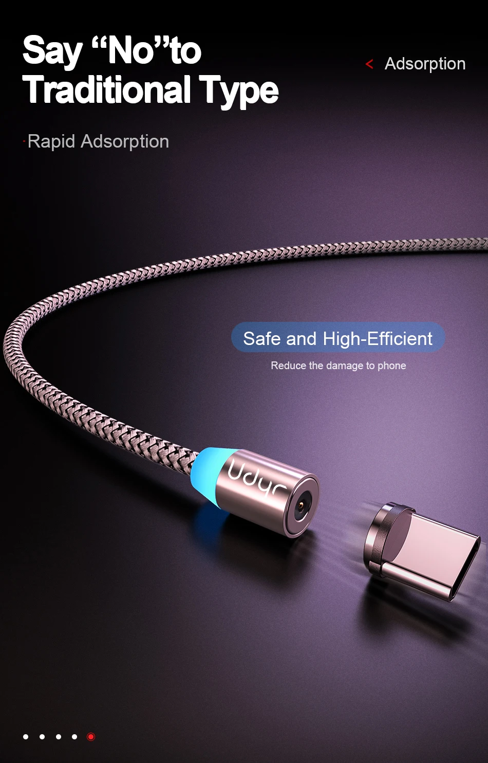 Udyr Магнитный кабель Micro usb type C адаптер для быстрой зарядки Micro type-C Магнитный зарядный usb-кабель для iPhone 11 XR Plus Xiaomi