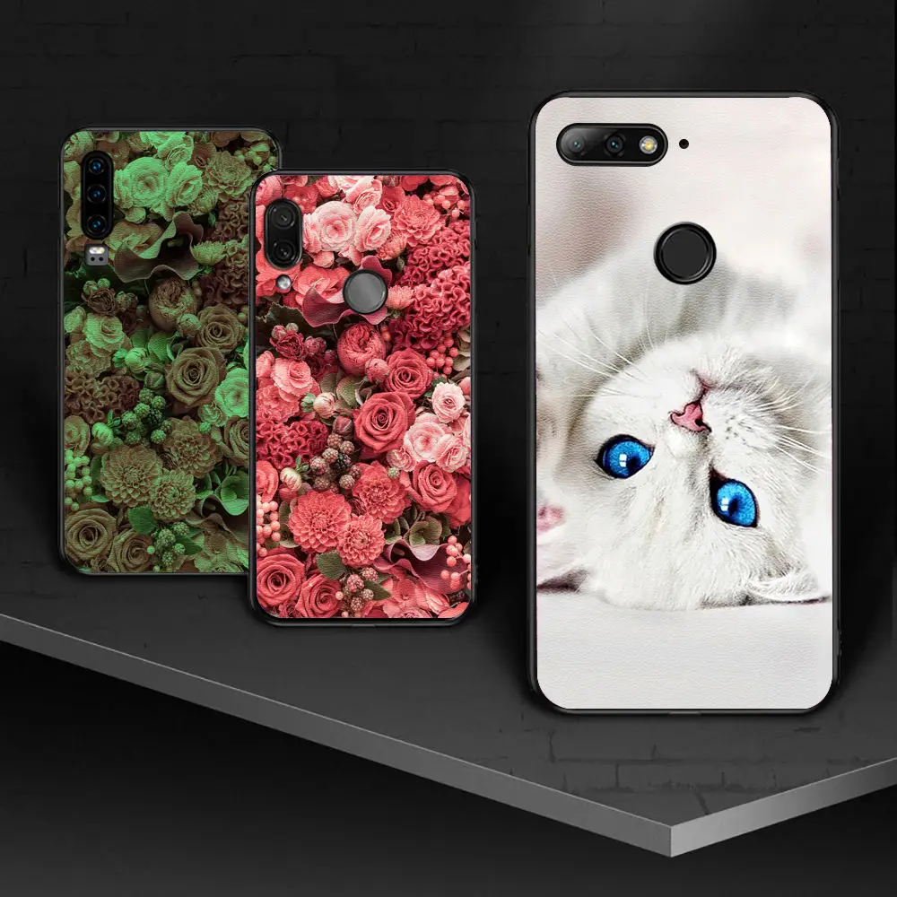 Чехол для huawei P10 P10Lite P30 P30Lite P30pro P20lite P20Lite2019 P20plus P20 pro светящийся чехол Nova 5i 3E PU |