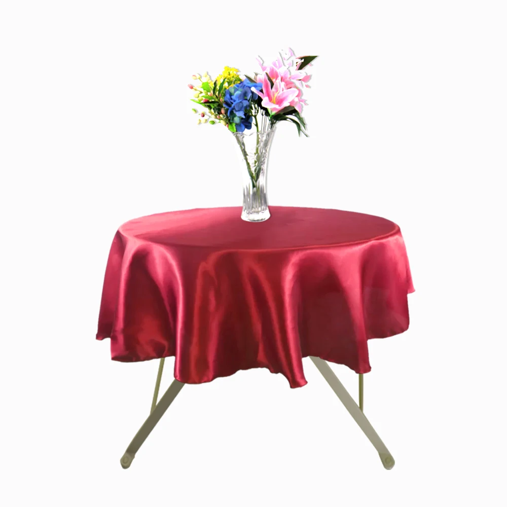 Ha039e78e88444fde838dee053ed8011dv Multicolor Round Satin Tablecloth Wedding Party Table Cloth Tableware Decoration Home Banquet Cover Restaurant Table Decor 145cm Mallzona