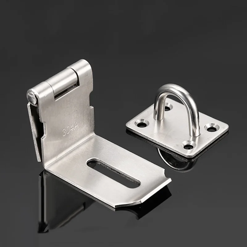 

Cupboard Cabinet Safety Padlock Door Latch Hasp Seamless Base Metal Buckle New