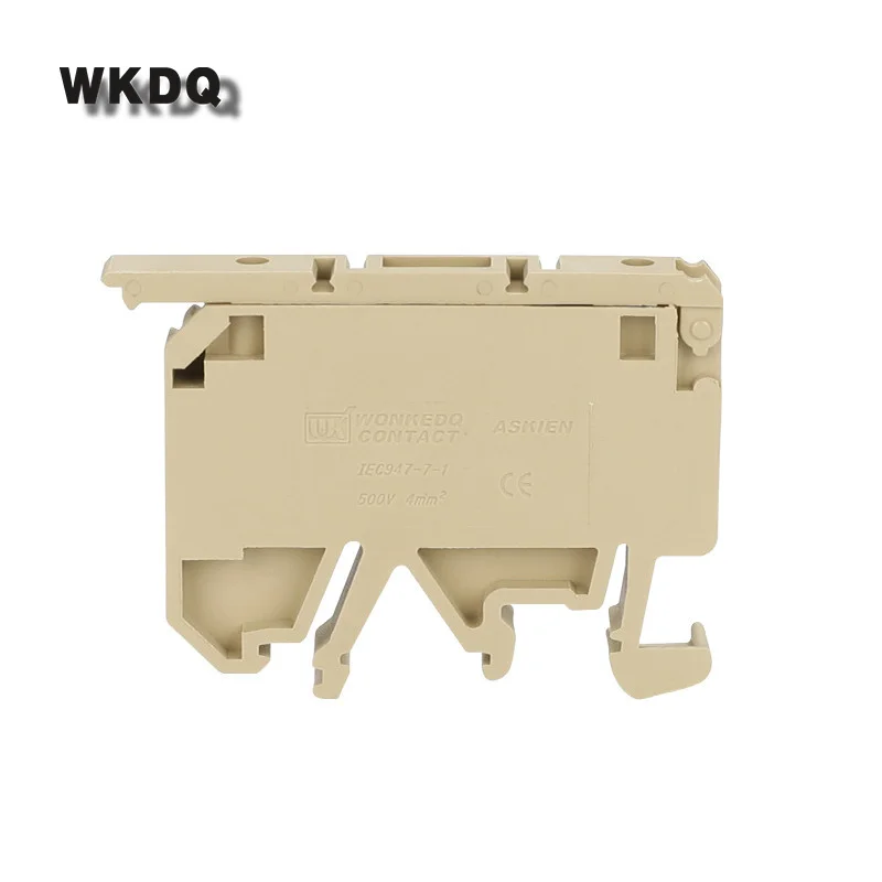 ASK 1EN Fuse Termin Connector 4mm SAK Type Screw Connection Electric Wire Cable Connect Din Rail Terminal Block 10Pcs wire connectors din rail terminal block