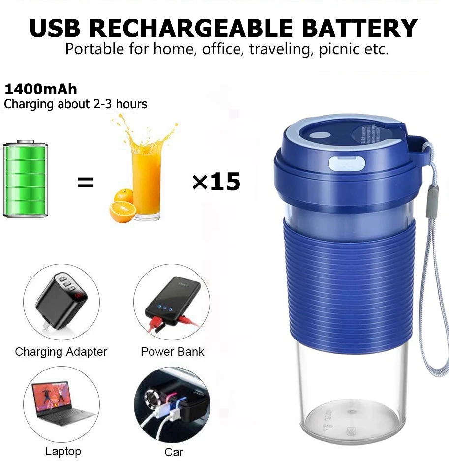 PULISI портативный блендер мини персональный маленький для смузи USB соковыжималка