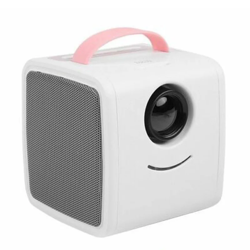 Q2 Mini Projector 700 Lumens Children's Toy Portable Projector Children Education Mini LED Home Beamer Support 1080P - Комплект: White Pink