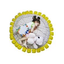 Детское одеяло для ползания, ковер для детской комнаты, мягкие круглые коврики, Скандинавское украшение дома, высокое качество