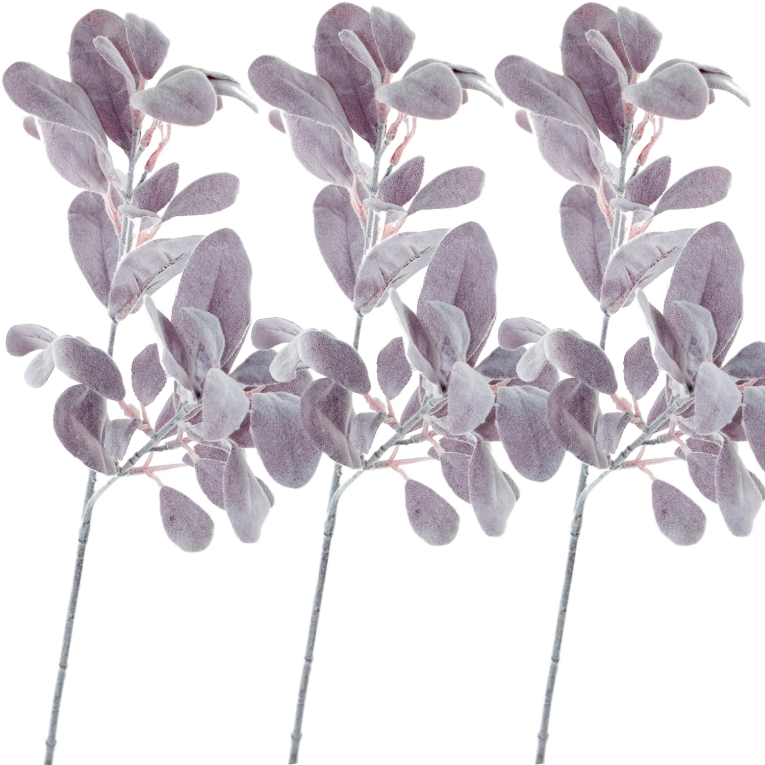 Mauve-3pcs Ринлонг искусственный шелк кроличьи ушки листья растения ветви спреи поддельные цветы Домашнее свадебное украшение венок DIY аранжирование - Цвет: Mauve-3pcs