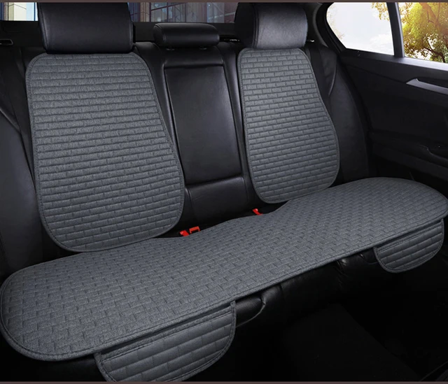Car seat cover front/rear flax seat protect cushion automobile seat cushion protector pad car covers mat protect 1 Rear seat