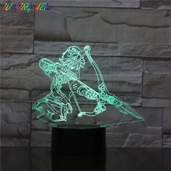 

Children's Led Night Light Link Figure The Legend of Zelda Nightlight for Kids Bedroom Usb Color Changing Led Night Lamp 3d