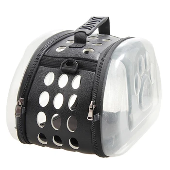 

Cat Transparent Bag Small Dog Carrier Bag Portable Cat Handbag Foldable Shoulder Travel Bag E2S