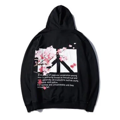 Black April MOMO модные зимние мужские и женские толстовки осень вишневый цвет печать хип хоп толстовки Harajuku Высокая уличная одежда - Цвет: Black
