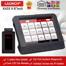 LAUNCH-X431 V outil de diagnostic professionnel, système complet, Scanner de code, réinitialisation IMMO DPF TPMS V Pro mini OBD2, mise à jour gratuite pour les 2 ans