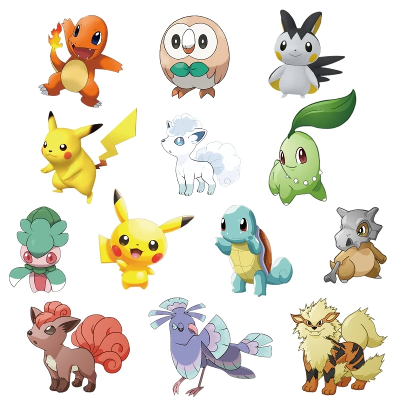 1 шт. Классическая Аниме Покемон значок Термочувствительная печать Fomantis животное