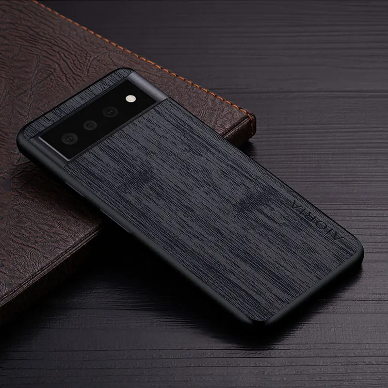 Case for Google Pixel 6 Pro 6 6A 5G Bamboo Wood Pattern Leather Phone Cover