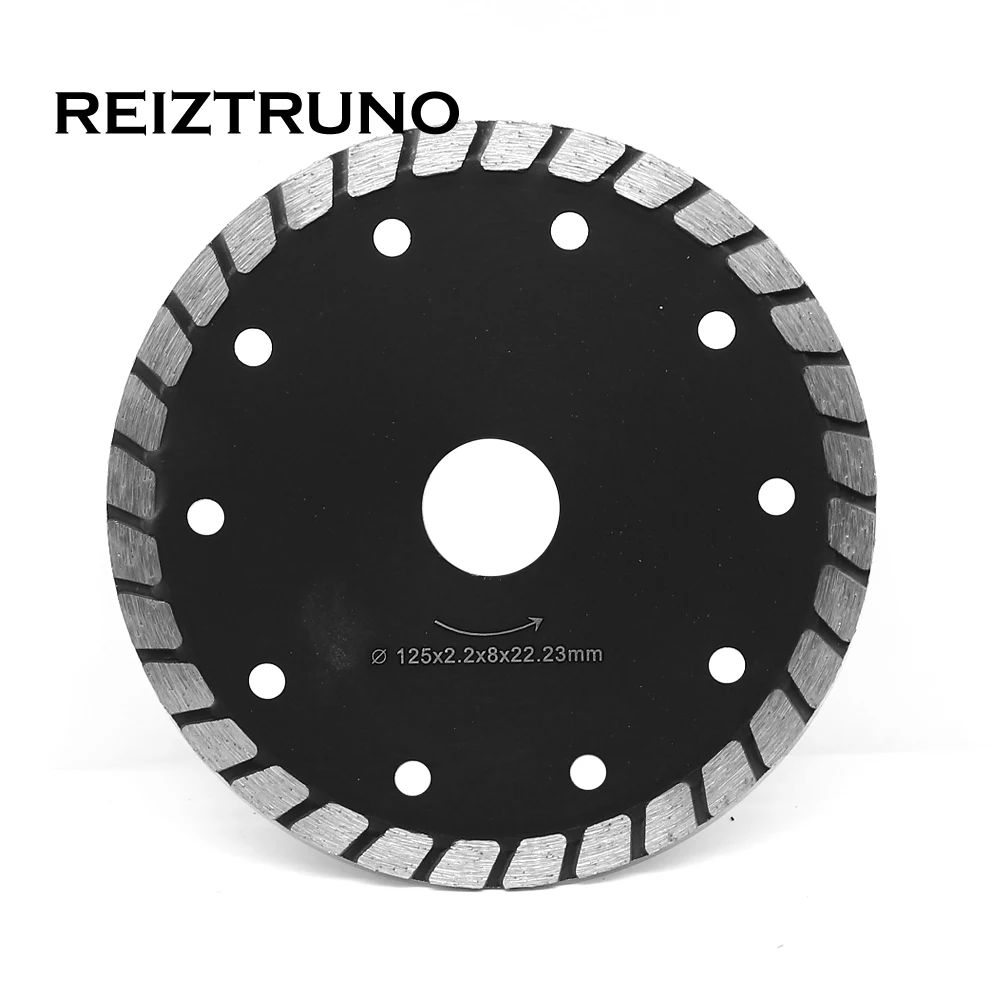 Reiztruno 125 мм Алмазная Пила 5-дюймовый широкий непрерывный турбо 8 сегменты для
