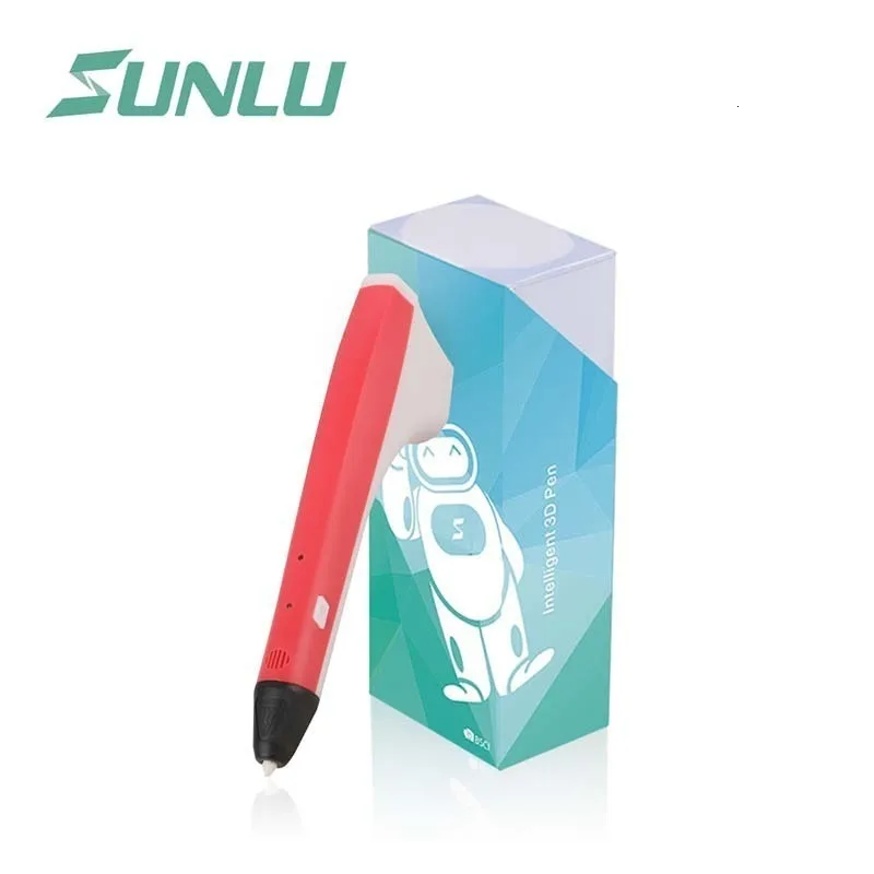 SUNLU 3D печать Ручка включает PLA нити для детей Scribble Самая низкая температура волшебная ручка красного цвета как подарок для девочек