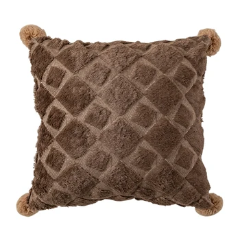

45x45cm Cover Pillow Case Sofa Home Office Solid Soft Plush Fashion Accessories Nordic Style Decorative Car Reusable Zipper