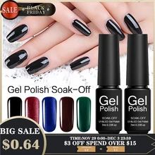 Verntion акриловый Гель-лак черный цветной Гель-лак для ногтей Полупостоянный Французский Гель-лак для ногтей замачиваемый УФ-Гель-лак для ногтей
