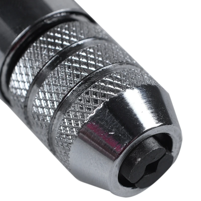 M3-M8 Reversible T Bar Handle Ratchet Wrench Holder for Tap DIE Set Silver