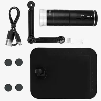 

2 Million HD 1000X Wifi Wireless Digital Microscope For Smartphones Tablets LED Lights MP4 1920*1080 Photoreceptor