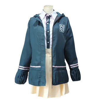 

Super DanganRonpa 2 Dangan Ronpa Cosplay Chiaki Nanami Uniforms Jacket Shirt Tie Skirt For Women Cosplay Costume