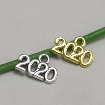 

20Pcs Years Number 2020 Tibetan Silver Charms Pendants DIY Craft For Jewelry Making Antique