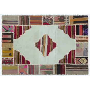 

Handmade Natural Vintage Patchwork Rug Area Rug 126x181 Cm-4'2''X5'11''