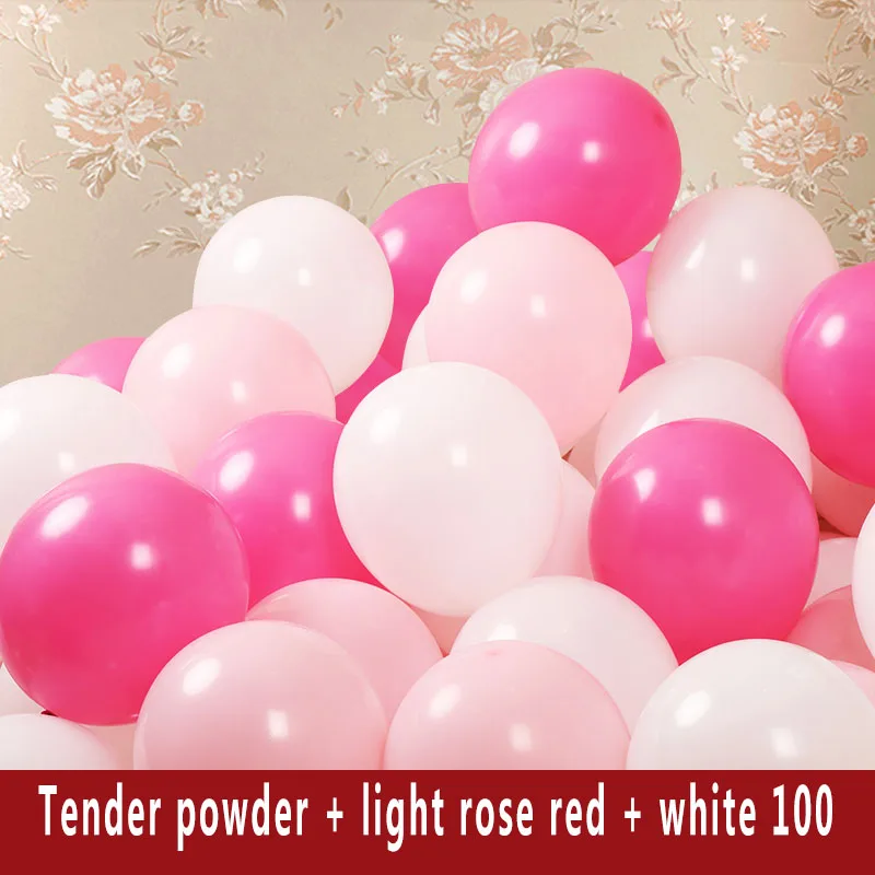 T-100pcs 100 шт цветные шары на день рождения 10 дюймов латексные шары праздничные Свадебные украшения перламутровый шар детские надувные игрушки - Цвет: T-100pcs