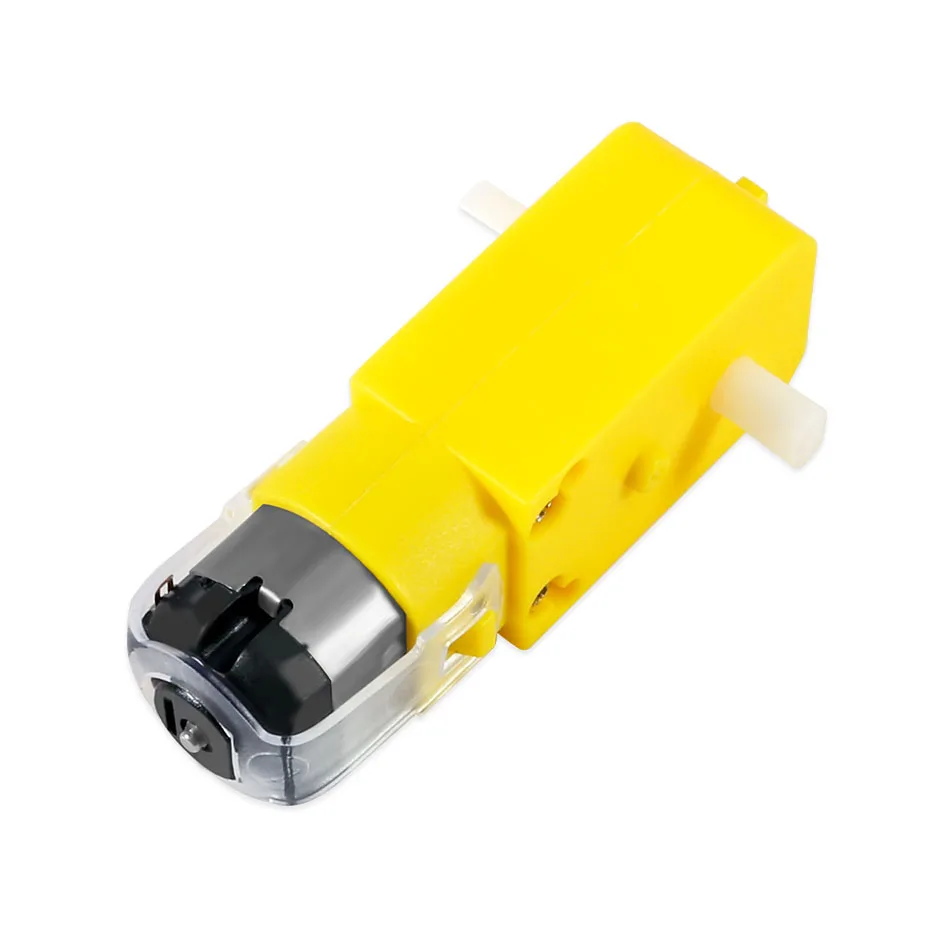 6V DC 100RPM Dual Shaft Car Toy Reduced Gear Motor Yellow Ships From USA 