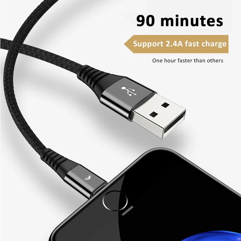 ! Зарядный кабель ACCEZZ светодиодный Usb для Iphone X XS MAX XR 8 7 6s 6 Plus|Кабели мобильных