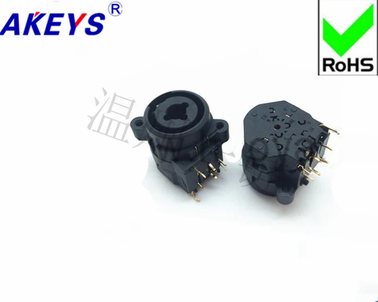 

3PCS XJ-001-7 Audio Dual-purpose Socket Multifunctional Socket XLR Audio Composite Socket Canon Composite Socket